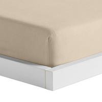 SPANNBETTLAKEN Satinette - Greige, Textil (180/200cm) - home&you