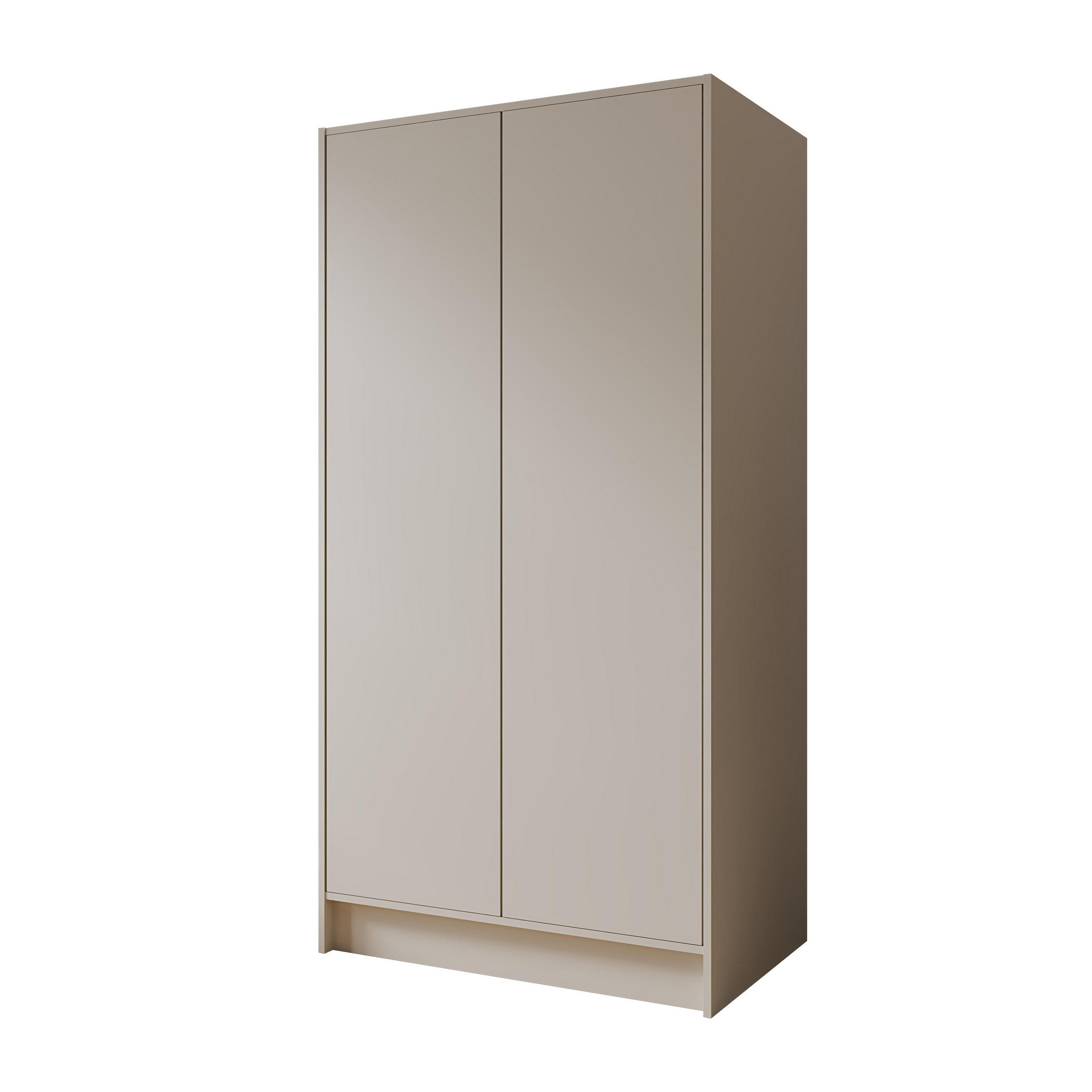 FLÜGELTÜRENSCHRANK GALA - Kaschmir/Schwarz, Holzwerkstoff (102/200/51cm) - Meblini