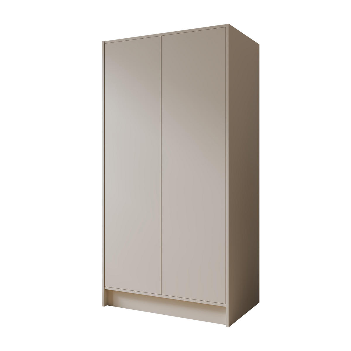 FLÜGELTÜRENSCHRANK GALA - Kaschmir/Schwarz, Holzwerkstoff (102/200/51cm) - Meblini