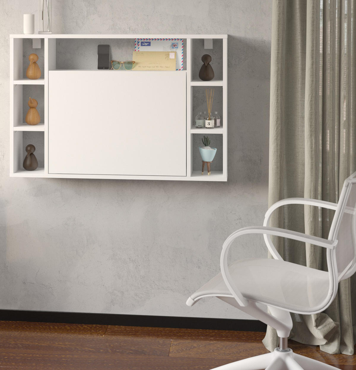 SCHREIBTISCH Weiß 94/62/62 - Weiß, Holzwerkstoff (62/94/62cm) - RAUMHIRSCH FURNITURE