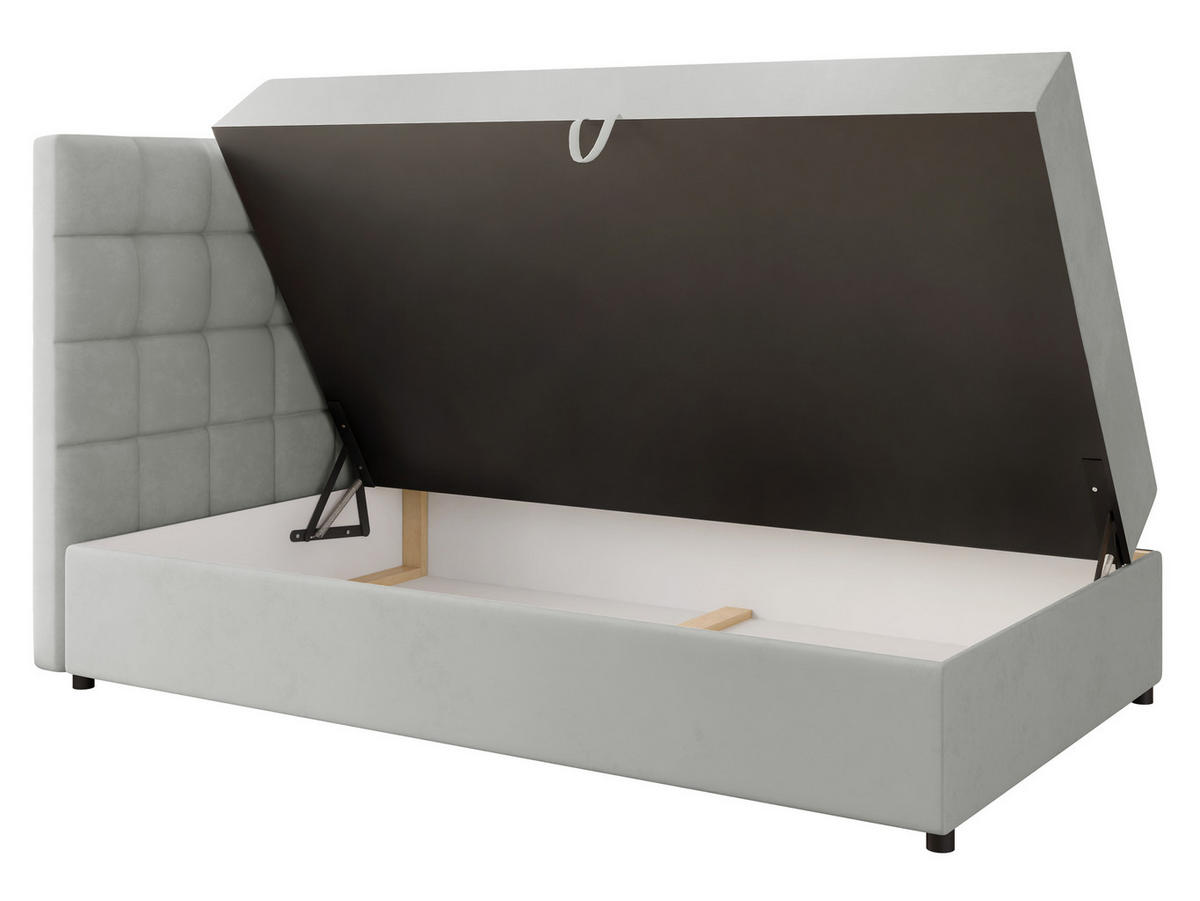 BOXBETT Lind - H3 - Beige/Schwarz, Holz/Holzwerkstoff (120/200cm) - MIRJAN24