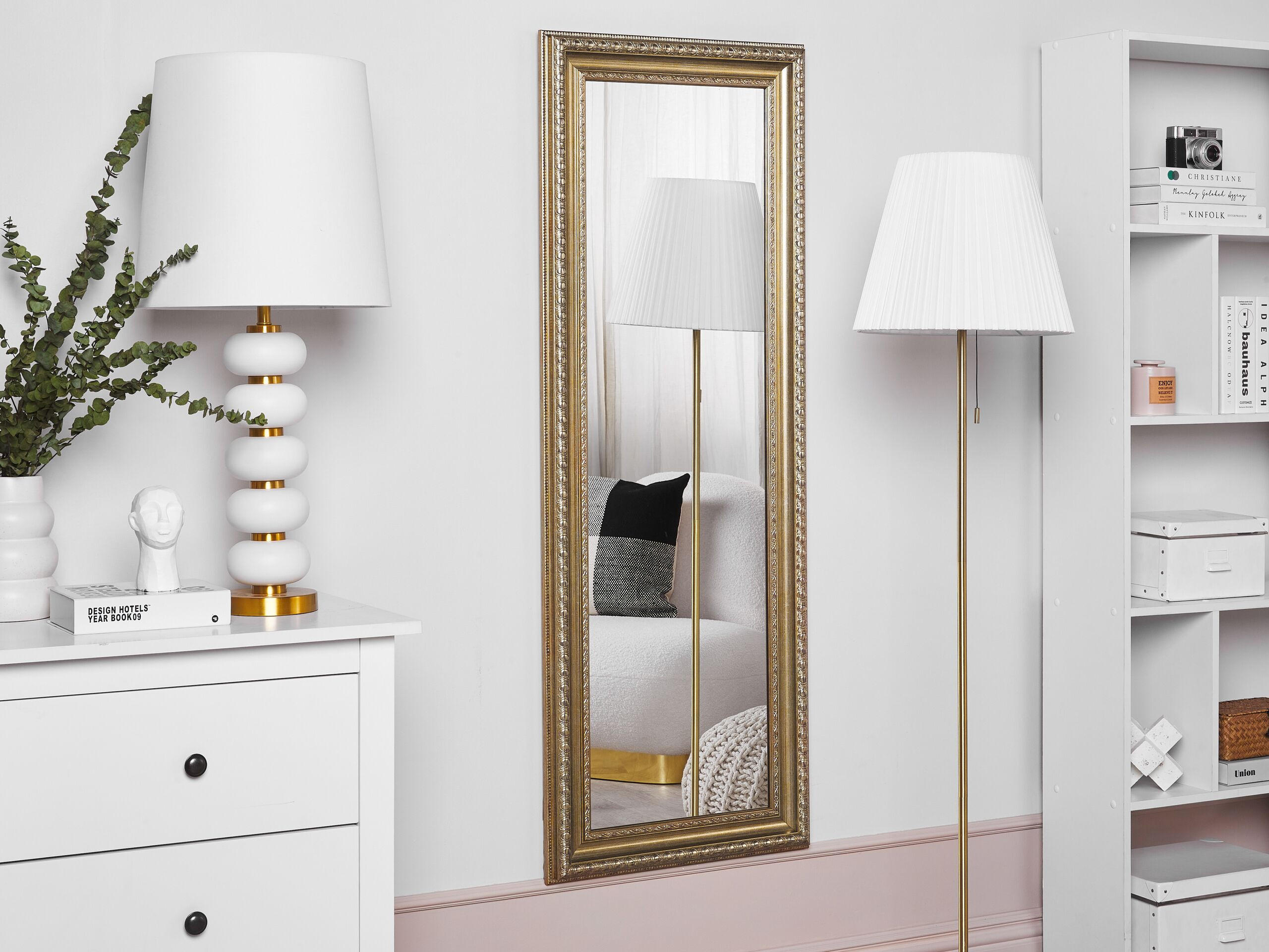 WANDSPIEGEL gold rechteckig 51/141 cm Aurillac - Goldfarben, Kunststoff (51/141/4cm) - Beliani