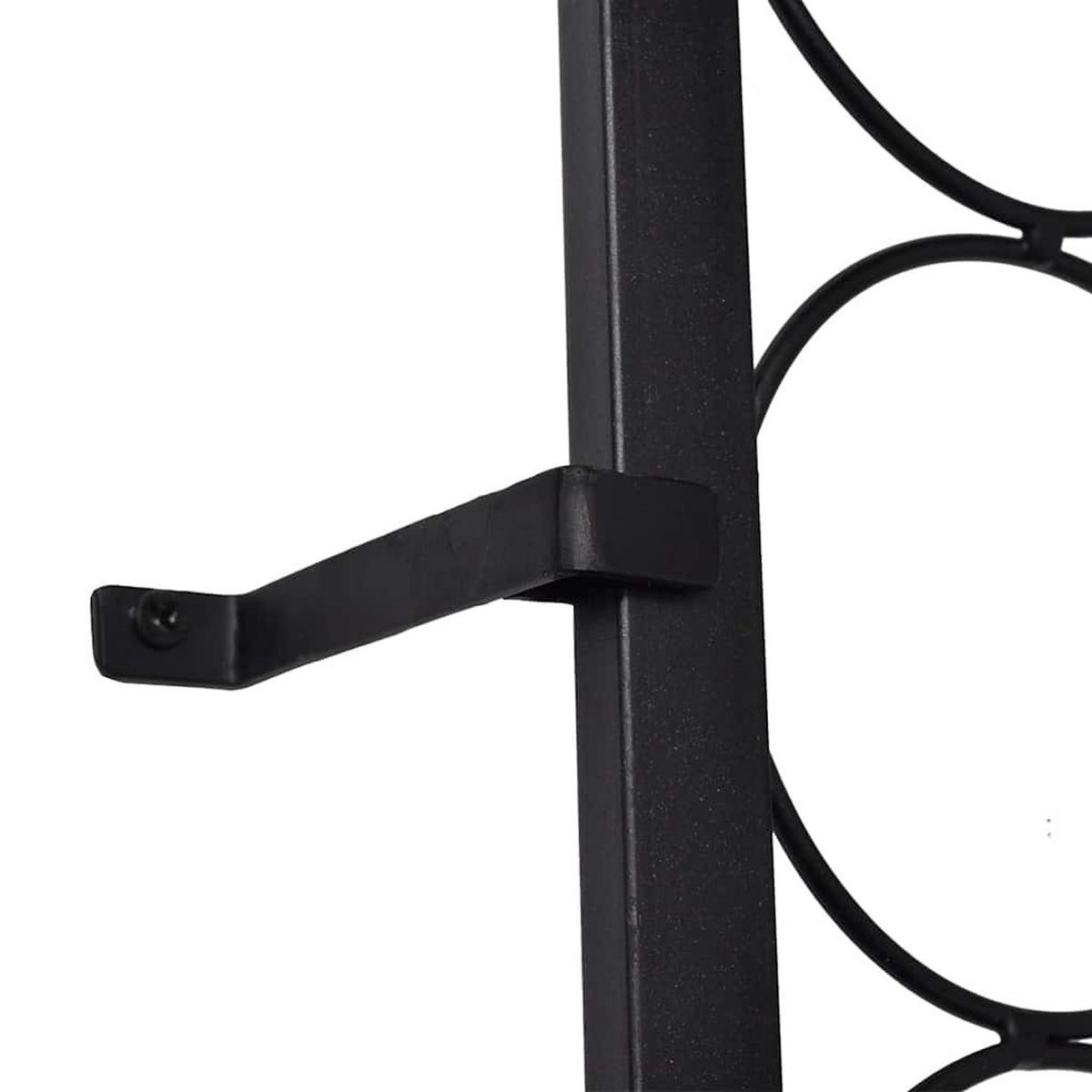 WEINREGALE 108-teilig 65/24/191 cm Schwarz Eisen - Schwarz, Metall (24/191/65cm) - vidaXL