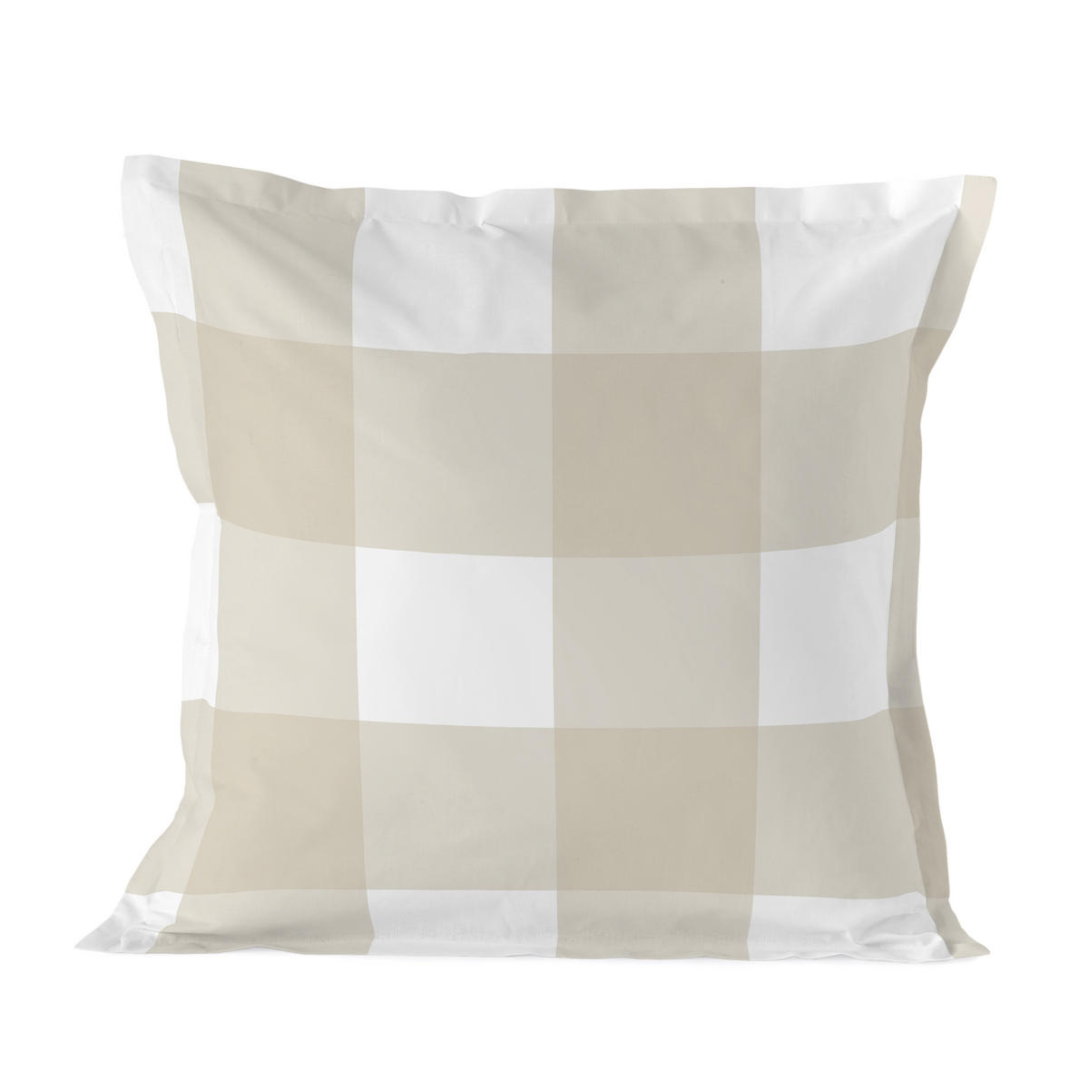KISSENBEZUG gingham 80x80 cm beige - Beige, Textil (80/80cm) - Happy Friday