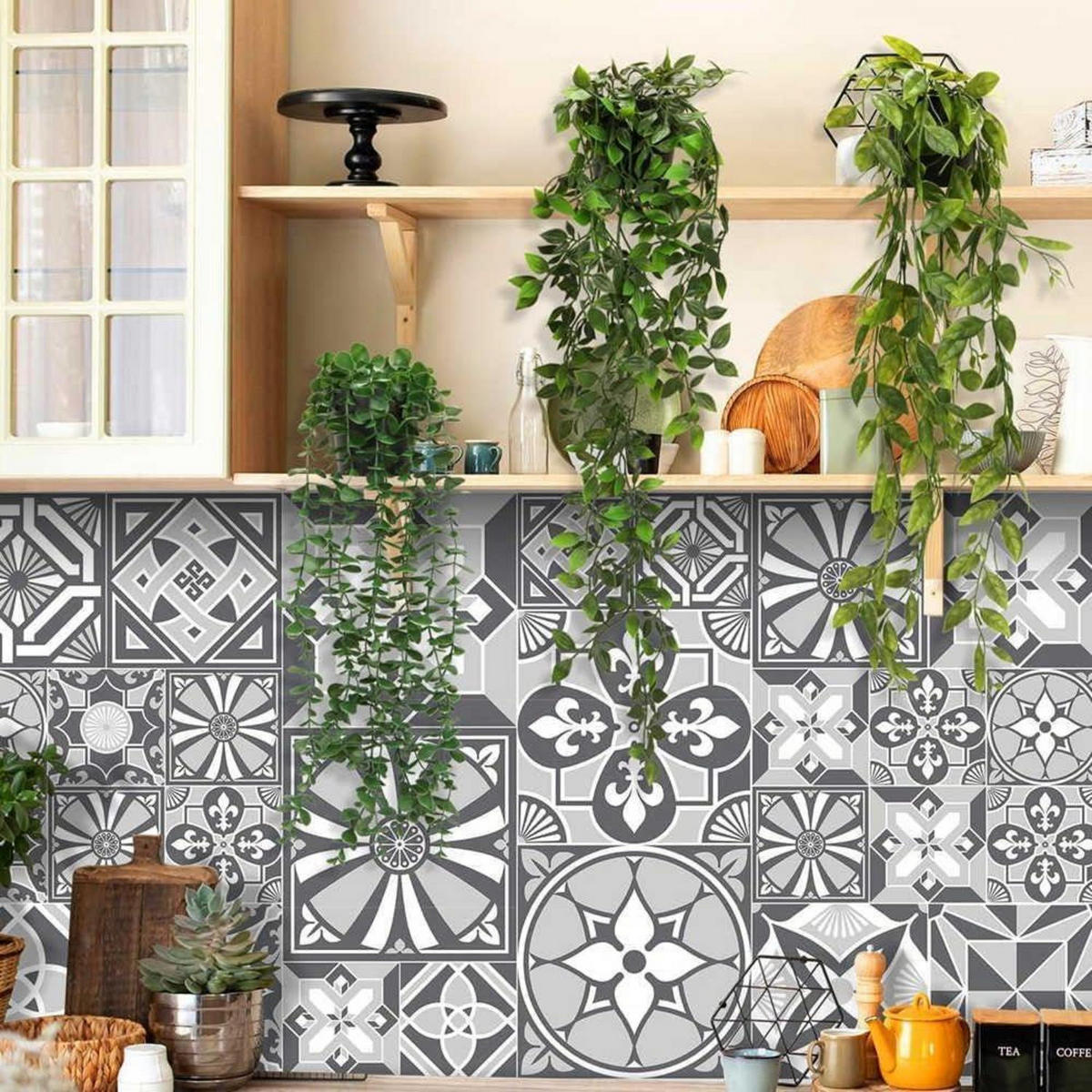 KÜNSTLICHE Hängepflanzen 3er Set Eukalyptus Grün - Grün, Kunststoff (19.1cm)