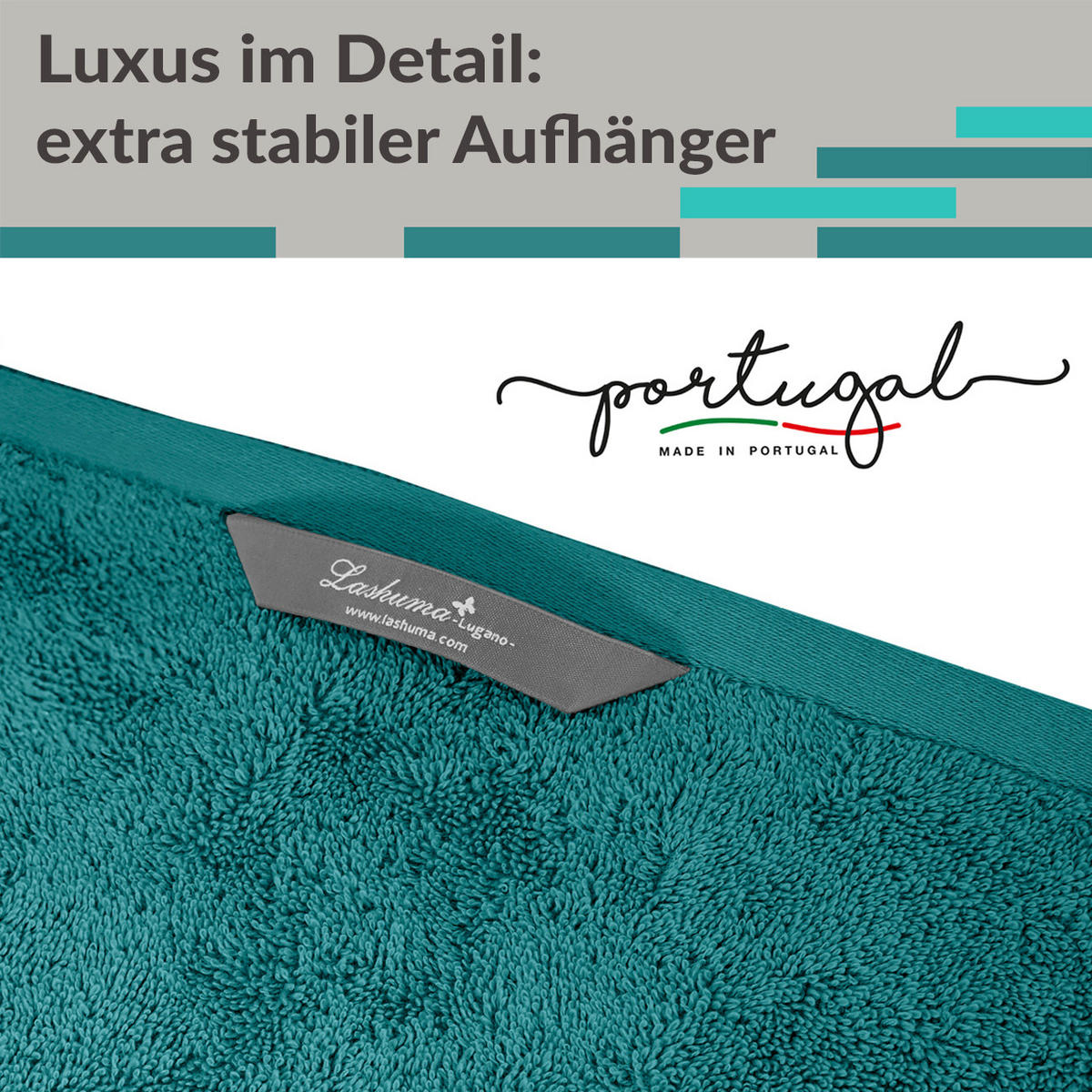 HANDTUCH Lugano Opal Grün 50x100 cm - Opal, Textil (50/100cm) - Lashuma