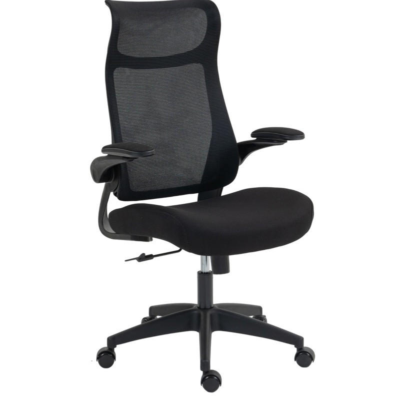DREHSTUHL 64/108–118/65 cm Schwarz aus Kunststoff mit 3D-Armlehnen - Schwarz, Kunststoff (64/118/65cm) - OKMYHOME