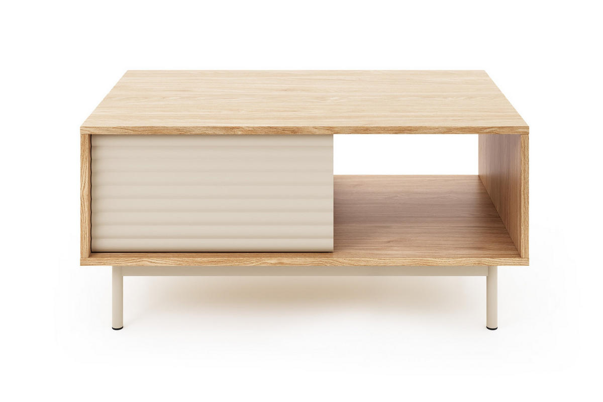 COUCHTISCH TOGY 05 100/60 cm in Kaschmir / Geölter Eiche - Kaschmir/Eichefarben, Holzwerkstoff (60/100/47cm) - Deine Möbel 24