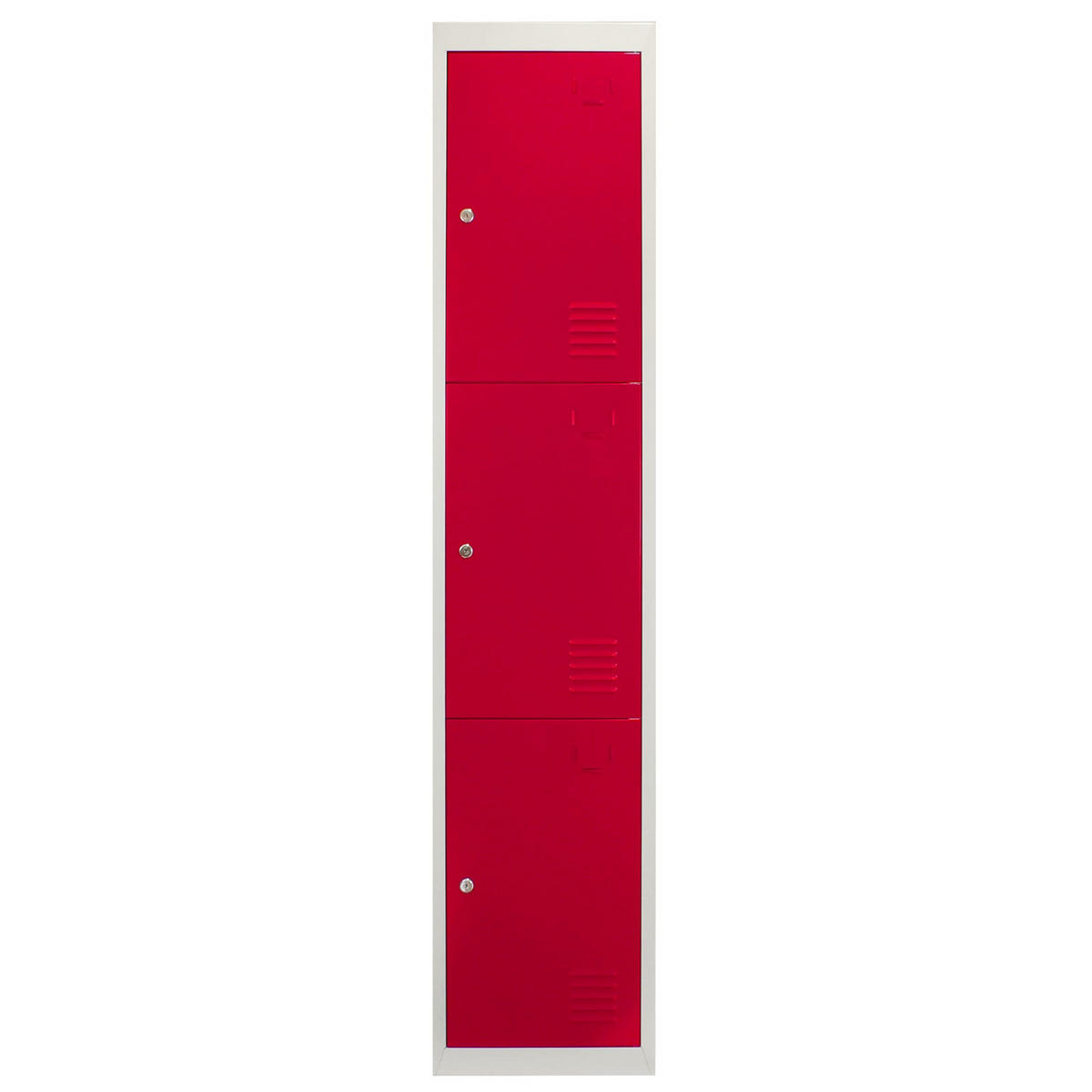 STAHLSPIND 3-türige flachverpackt Rot - Rot, Metall (38/180/45cm)
