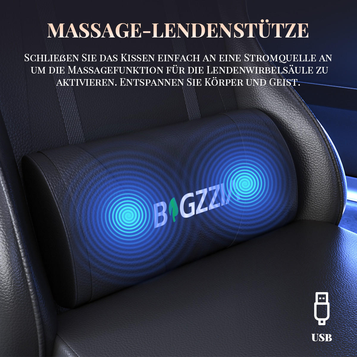 GAMINGSTUHL Schwarz,mit Massage,Fußstütze, Ergonomisch, Verstellbar - Schwarz, Metall (26/59/77cm) - Rattrix