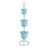 PFLANZENSTÄNDER Alphen - Hellblau, Metall (28/110cm) - [en.casa]