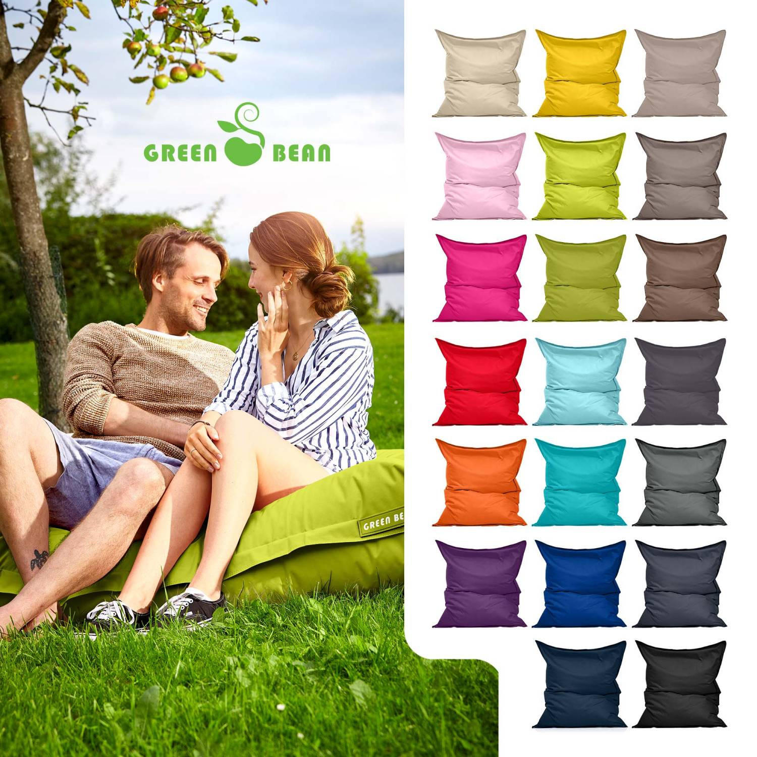 SITZSACK XL "Square" 120x160cm - 270 L - Hellgrün, Textil (120/25/160cm) - Green Bean