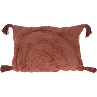 KISSEN aus getufteter Baumwolle 50/30/8 cm - Rot, Naturmaterialien (30/50cm) - Home Styling Collection