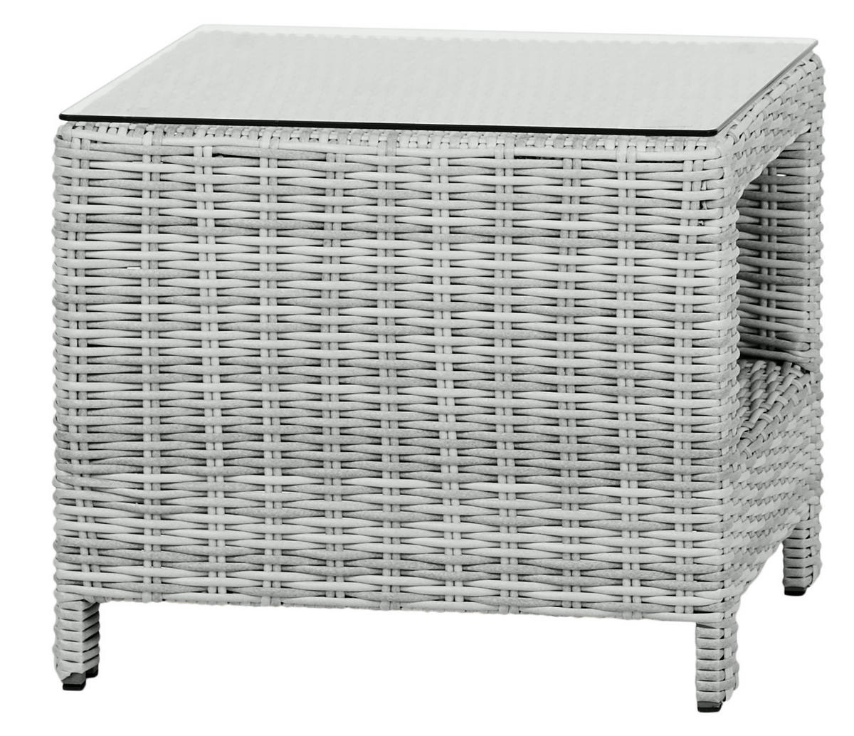 BEISTELLTISCH, Vinor, Sandfarben, Rattan, 49 x 49 x 41 cm - Sandfarben, Naturmaterialien/Metall (49/49/41cm) - ebuy24