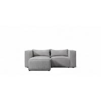ECKSOFA Nevio Xs - Grau, Holzwerkstoff/Textil (185/210cm) - Fun Möbel