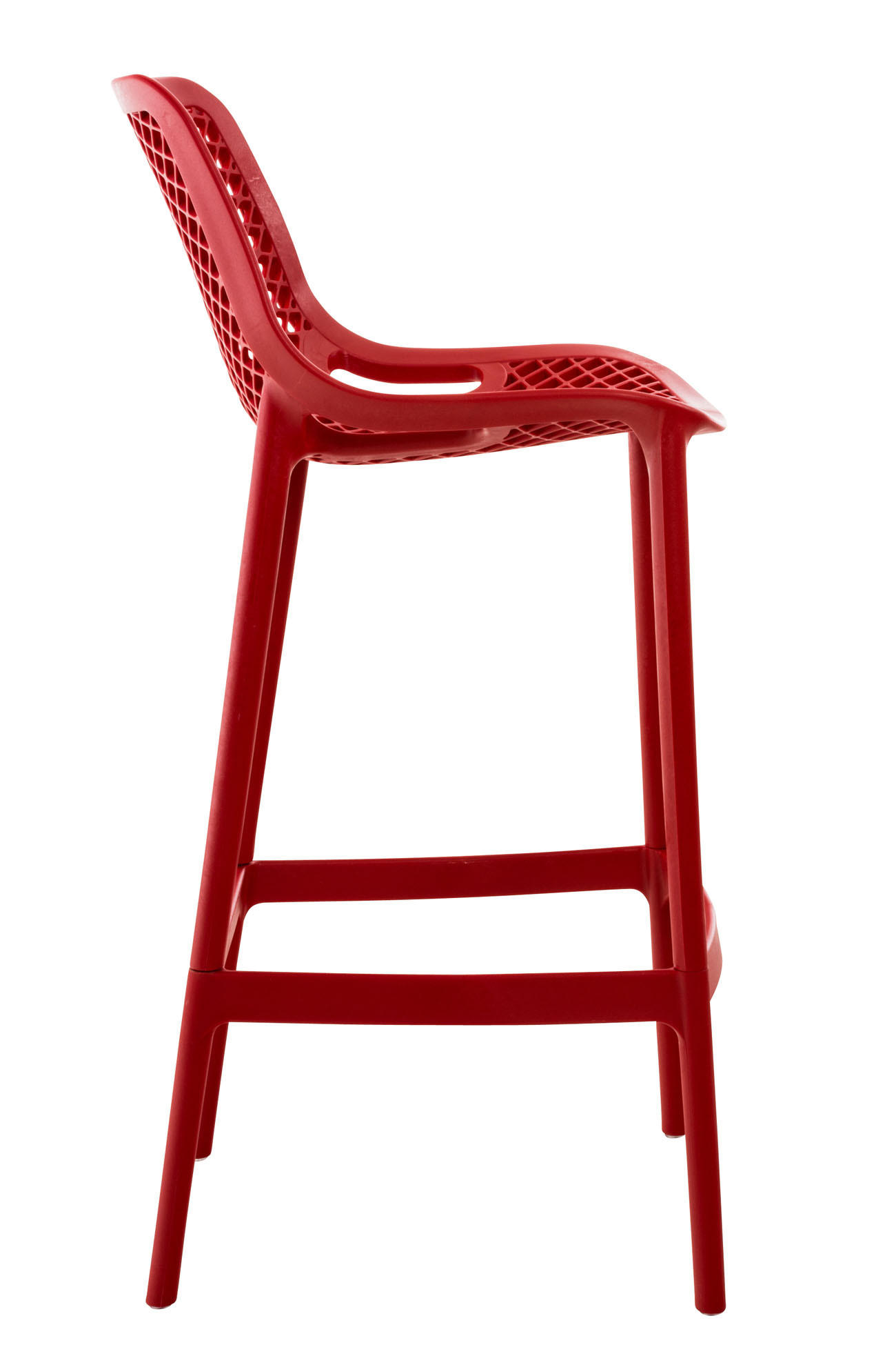 Thumbnail - CLP Barhocker, Rot, Kunststoff, 45x105x53 cm, Esszimmer, Barmöbel, Barhocker