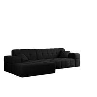 ECKSOFA L-Form NIMES Stoff Verita Schwarz Links - Schwarz, Holz (168/256cm) - Kaiser Möbel