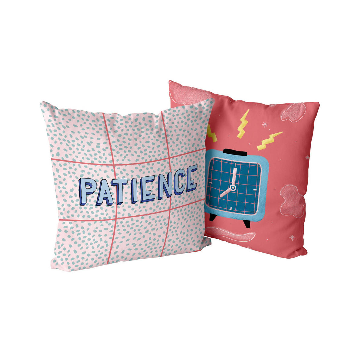 KISSENBEZUG dekorativ patience 50x50 cm (2er pack) mehrfarbig - Multicolor, Textil (50/50cm) - Happy Friday