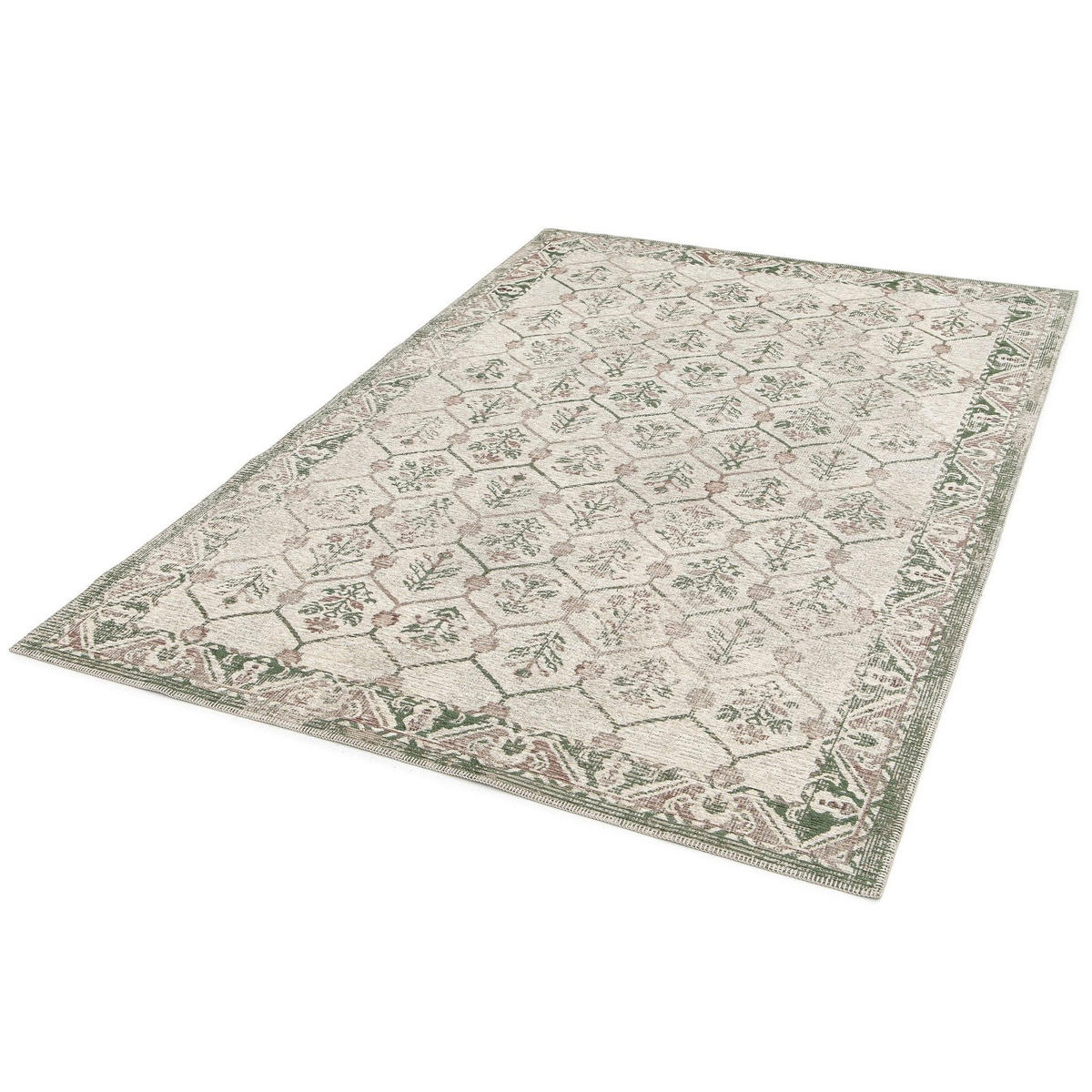 DESIGN-TEPPICH aus recycelten Fasern grün - Grün, Textil (120/170cm) - AFK Living