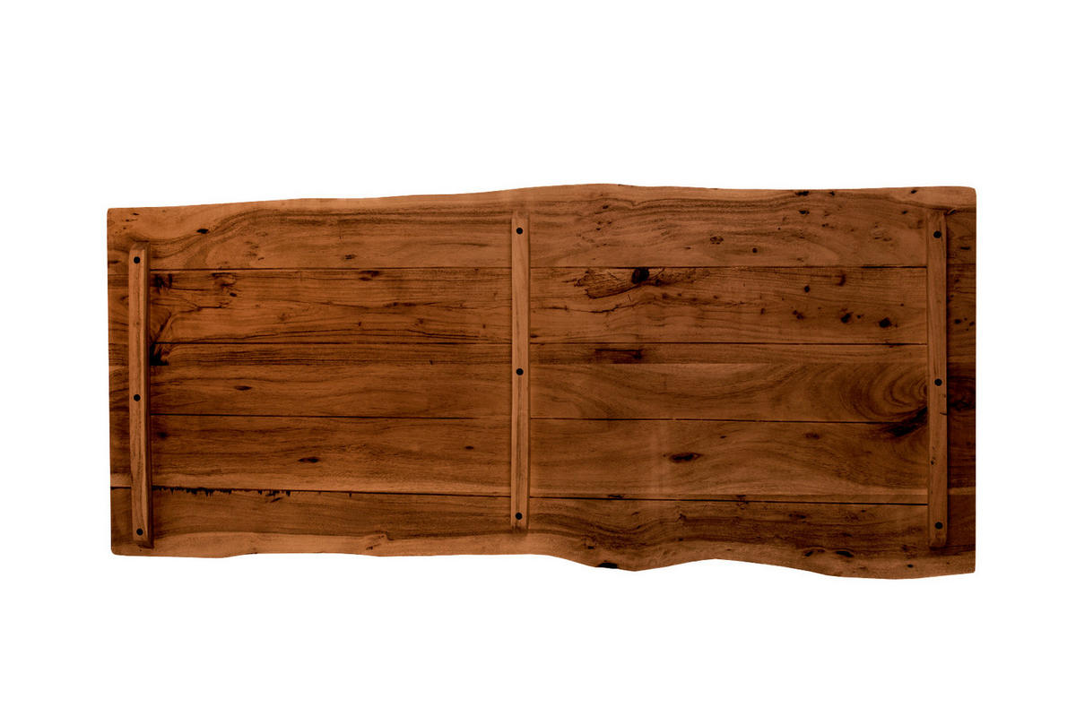 TISCHPLATTE CURT - Braun/Naturfarben, Akazienholz/Holz (60/140/3cm) - SAM
