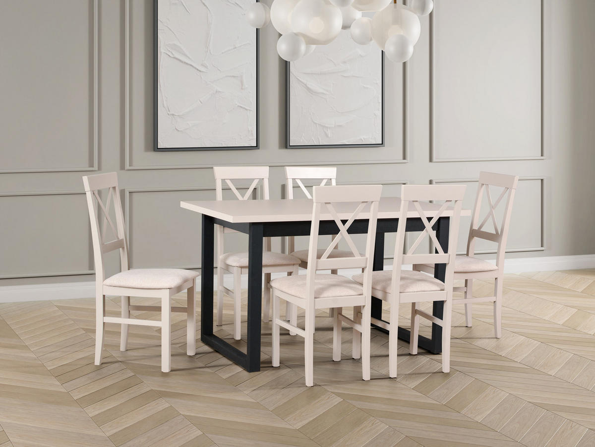 STUHL Nilo 14 (2er Set) - Bronzefarben/Sonoma Eiche, Holz (43/94/40cm) - Leaf Design