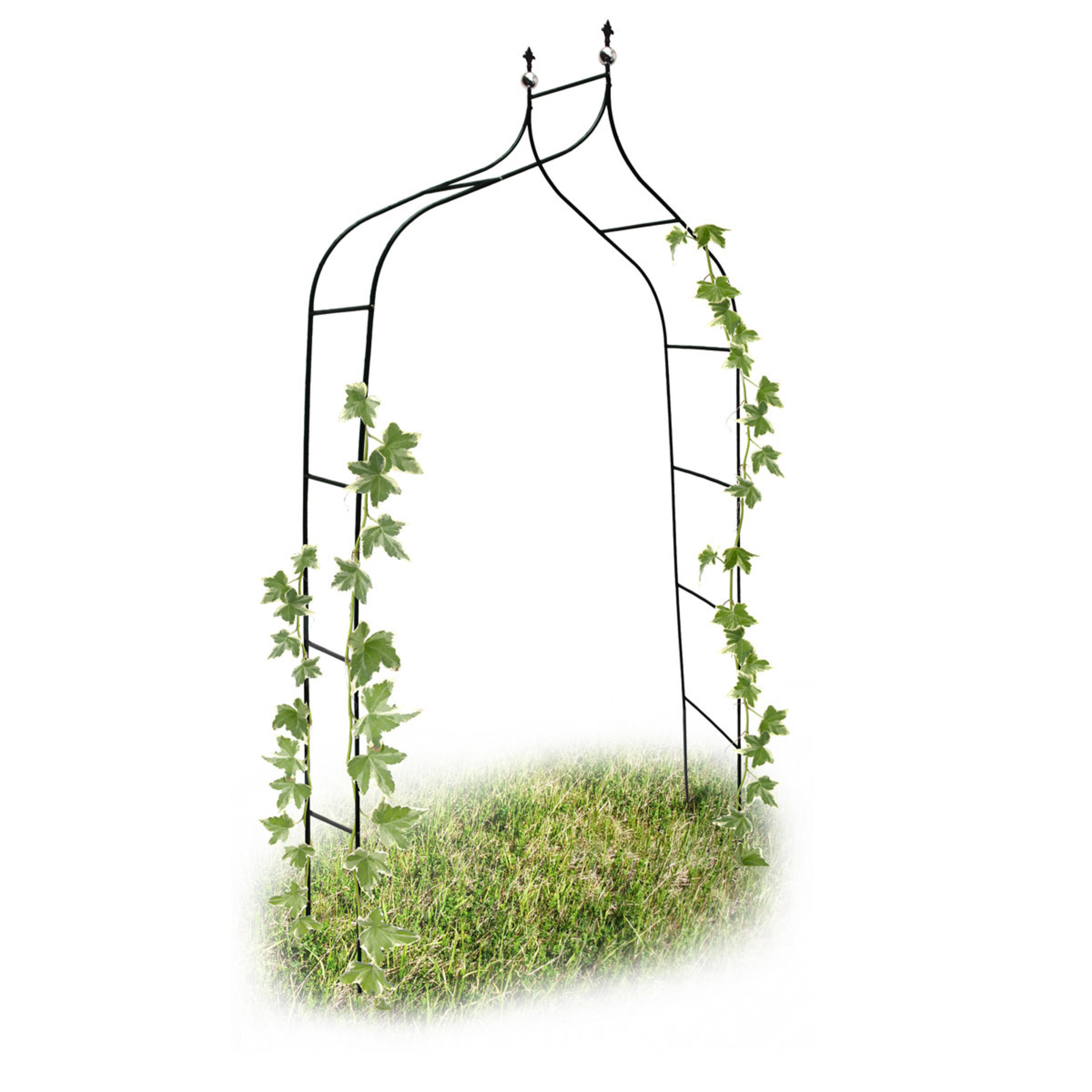 ARCADĂ Verde închis oțel pentru plante cățărătoare 240x140x38 cm