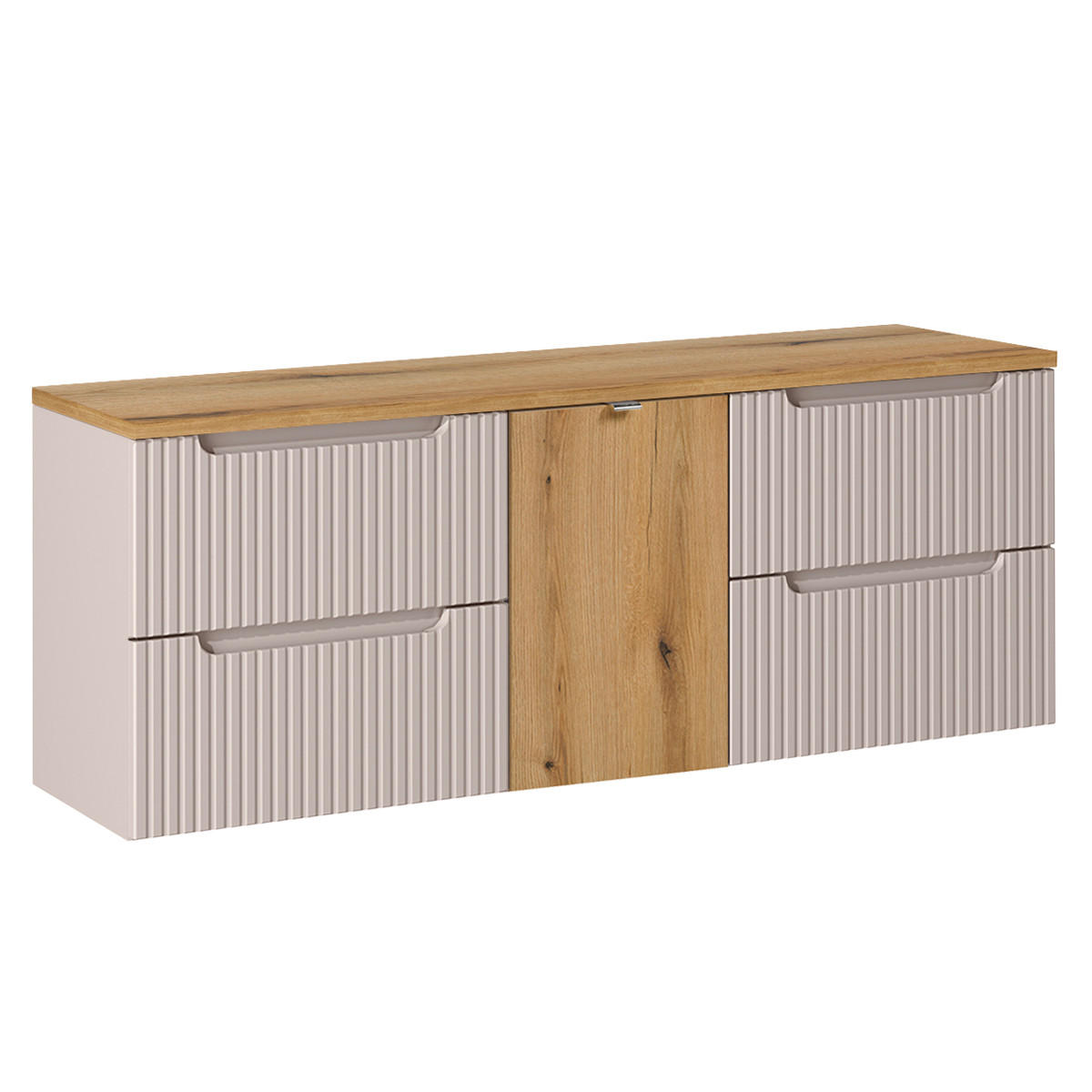 WASCHTISCHUNTERSCHRANK 160.4cm Riva Kaschmir - Beige, Holzwerkstoff (160.4/59.5/40cm) - Petits-meubles