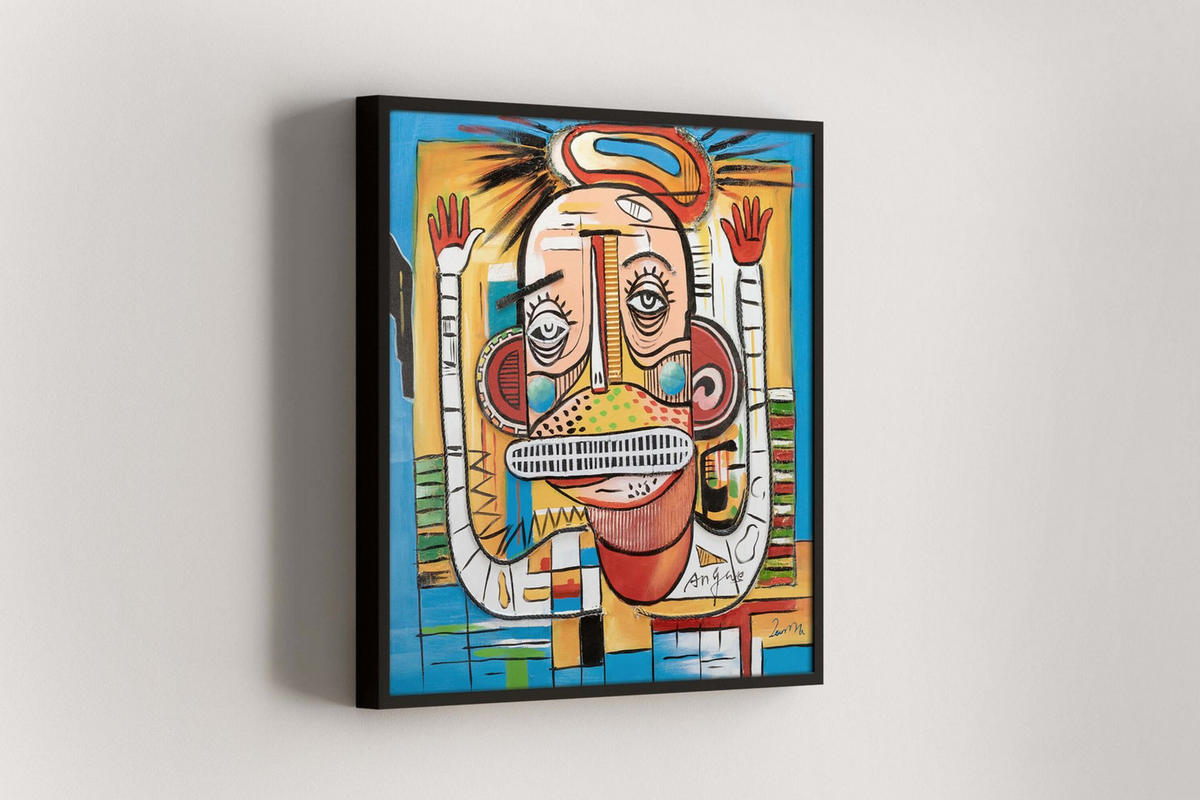 RUČNĚ MALOVANÝ AKRYLOVÝ OBRAZ, 80/80 CM - různobarevná, dřevo/textil (80/80cm) - KUNSTLOFT