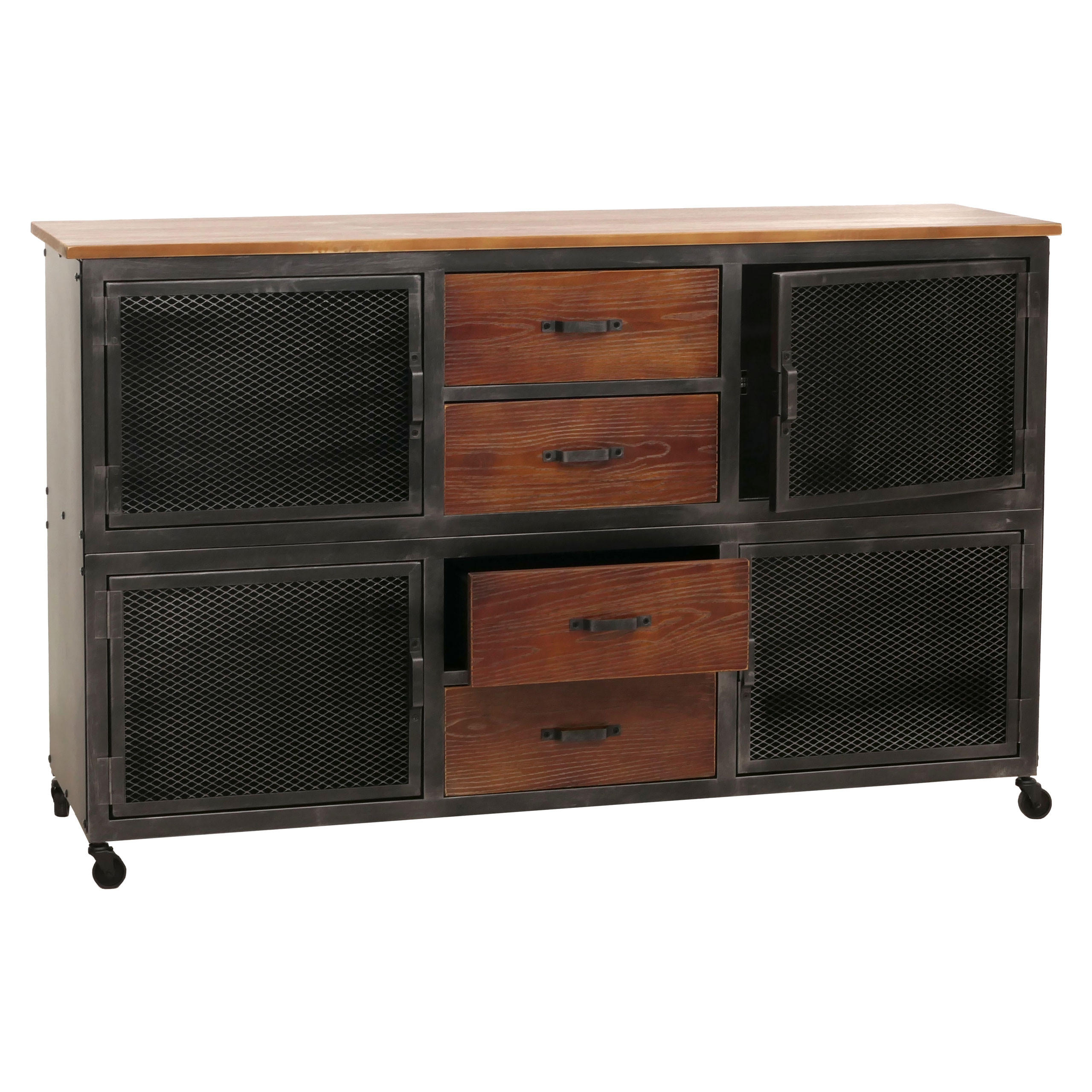 SIDEBOARD Schwarz, Braun - Schwarz/Braun, Holz (150/90/40cm) - MCW