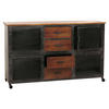 SIDEBOARD Schwarz, Braun - Schwarz/Braun, Holz (150/90/40cm) - MCW