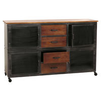 SIDEBOARD Schwarz, Braun - Schwarz/Braun, Holz (150/90/40cm) - MCW