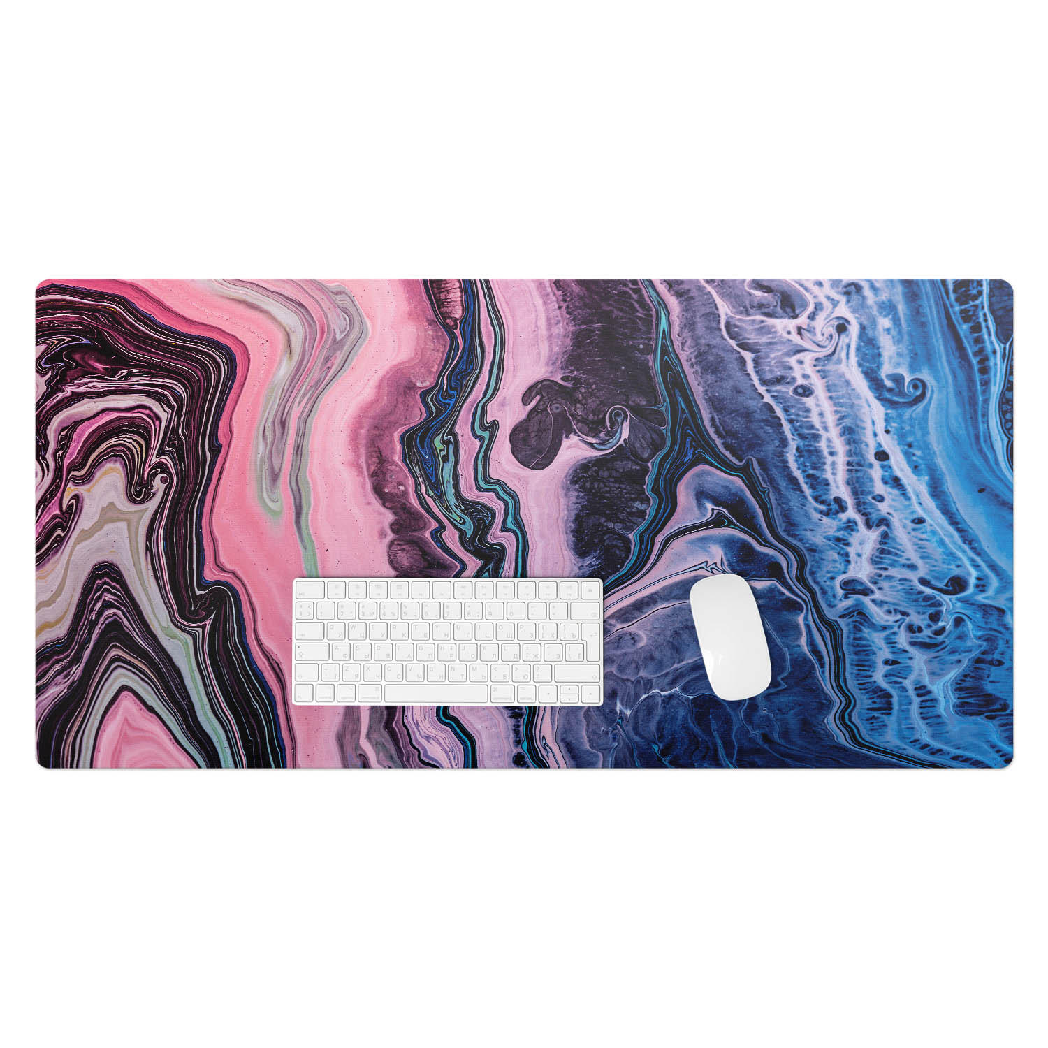 Wallfluent Schreibtischunterlage Rosa 50x1.6x100 cm