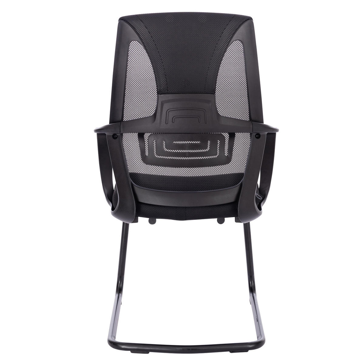 BESUCHERSTUHL DELTA 2er Set Stoffbezug Schwarz - Schwarz, Textil (60/100/53cm) - SVITA