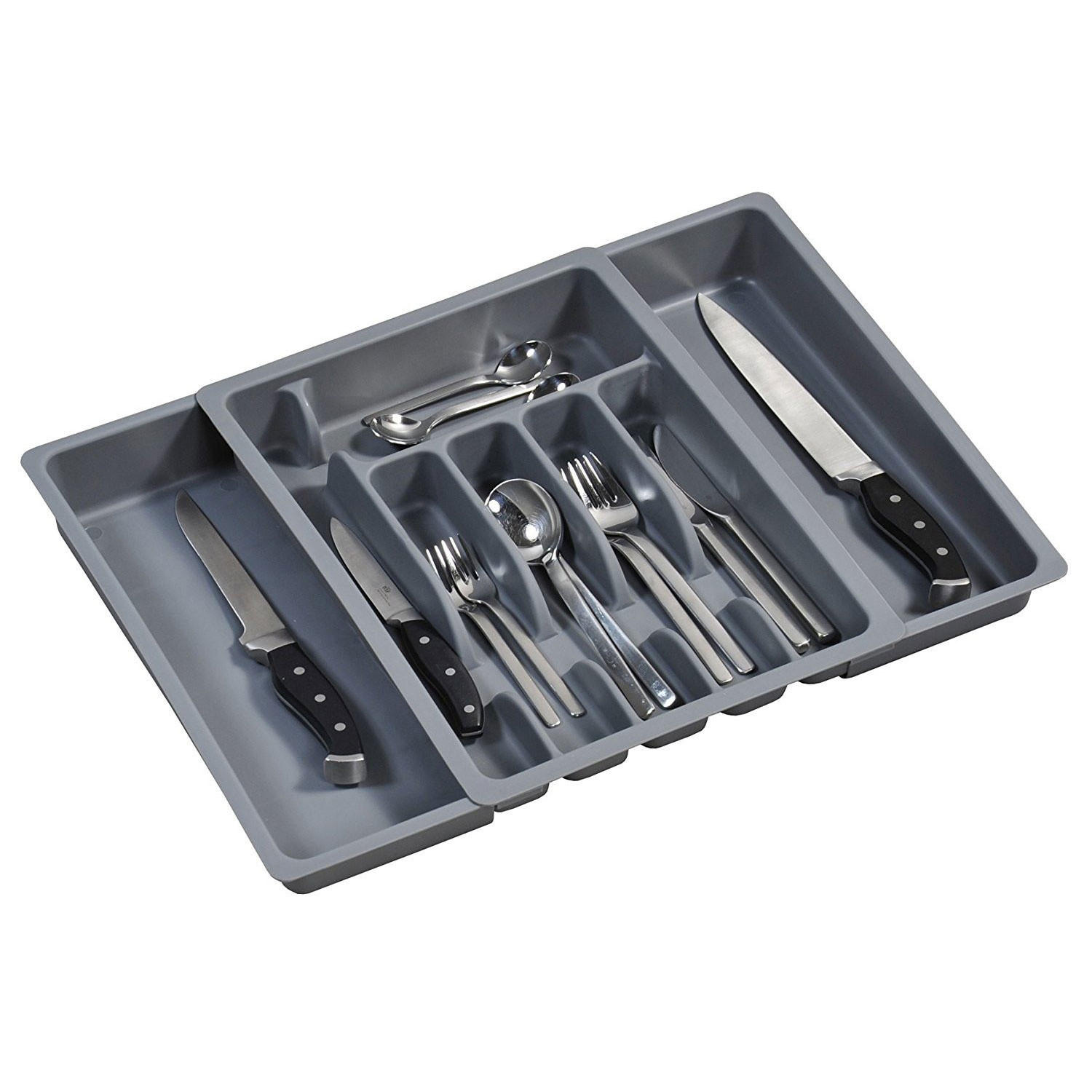 BESTECK-ORGANIZER für die Küchenschublade - Anthrazit, Kunststoff (38/6.5/50cm) - Kesper