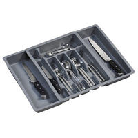 BESTECK-ORGANIZER für die Küchenschublade - Anthrazit, Kunststoff (38/6.5/50cm) - Kesper