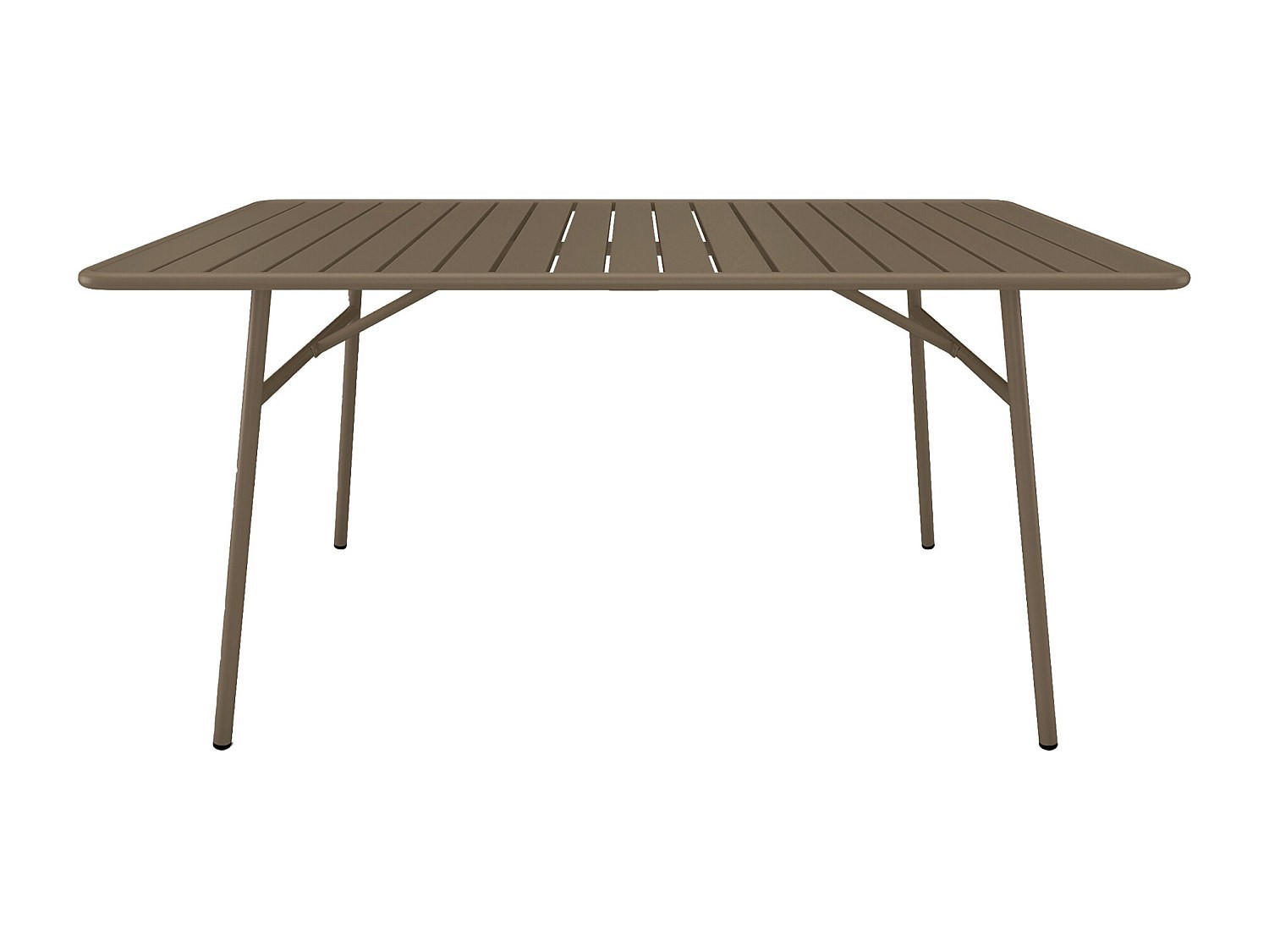 GARTENTISCH - 4 Personen, 6 Personen - Metall - Taupe - - Taupe, Metall (80/160/74.5cm) - Vente-Unique