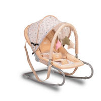 BABYWIPPE Lulu beige verstellbare Sitzposition, Spielbogen, Tragehenkel, Metallrahmen - Beige, Metall - Moni