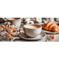 GLASBILD 125x50 cm Bild Küche Kaffee - Beige, Glas (125/50cm) - artissimo