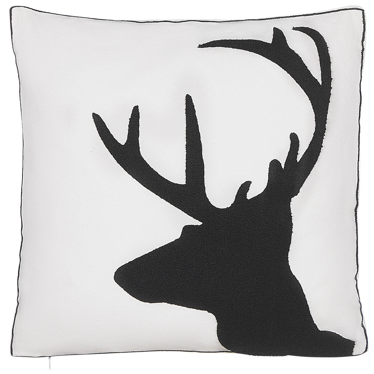 DEKOKISSEN 2er-Set Weiß 45/45 cm Shadrack - Weiß, Naturmaterialen/Textil (45/45cm) - Beliani