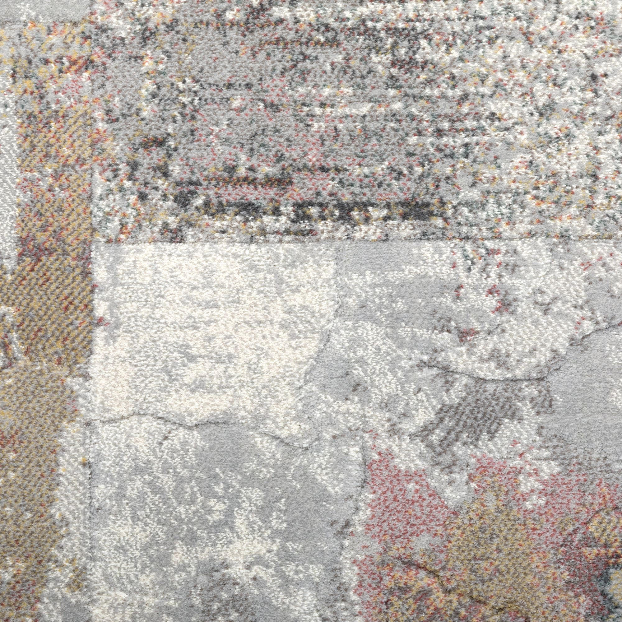 Thumbnail - Steffensmeier Moderner, Hellgrau, Textil, Kariert, Rechteckig, 133x195 cm, Fasern thermofixiert (heatset), Teppiche & Bö...