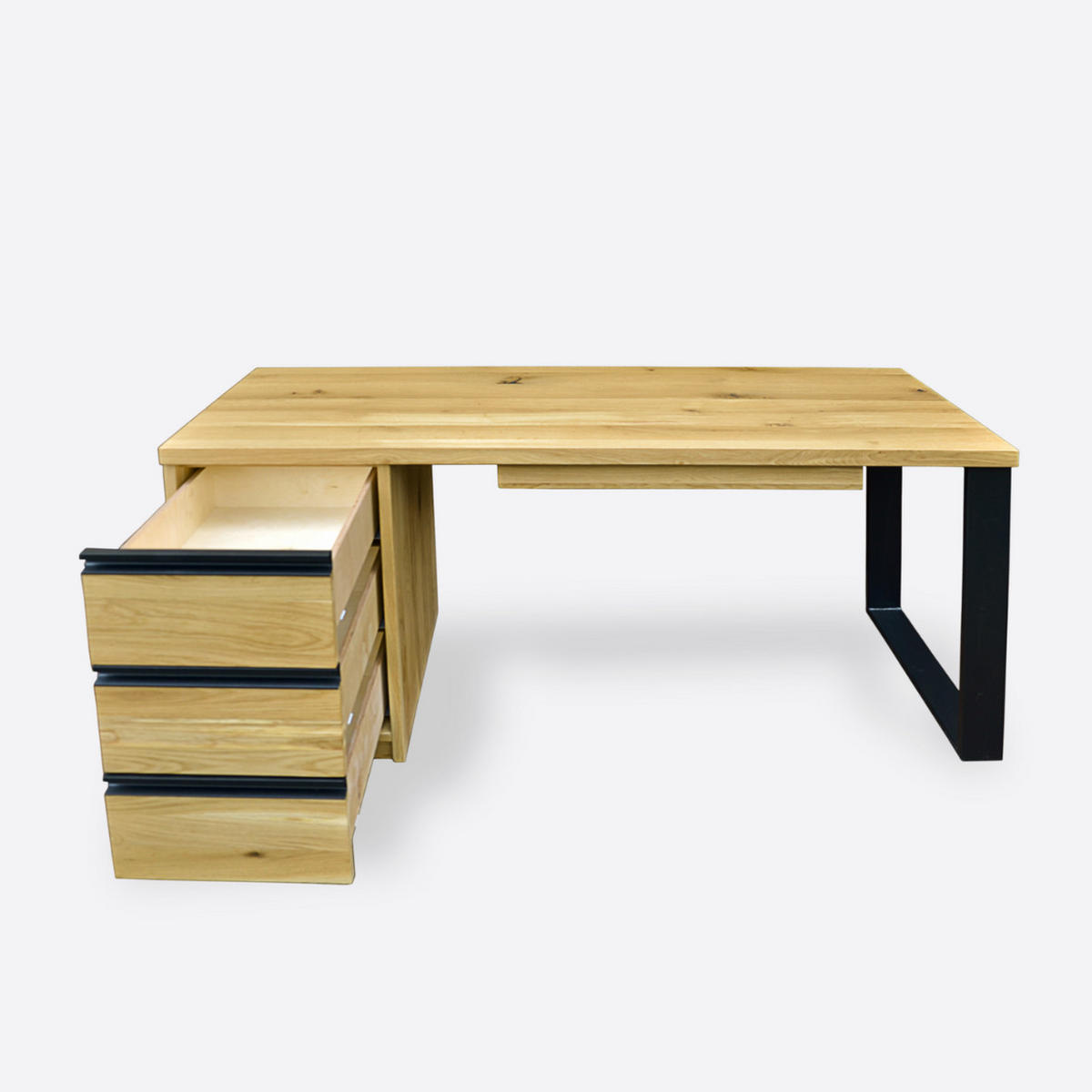 COMPUTERTISCH mit Schubladen aus Massivholz fürs Büro CAMERON - Eichefarben, Holz (60/150/75cm) - Rawood Furniture