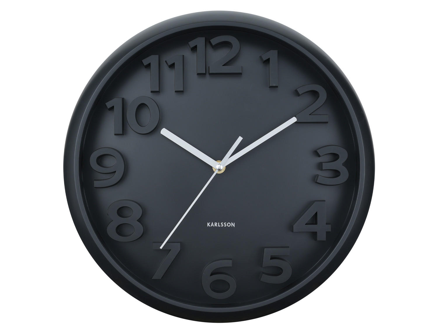 WANDUHR Elevated Ø33,5 cm - Schwarz, Kunststoff (33/5/33cm) - Karlsson