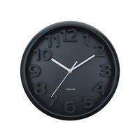 WANDUHR Elevated Ø33,5 cm - Schwarz, Kunststoff (33/5/33cm) - Karlsson