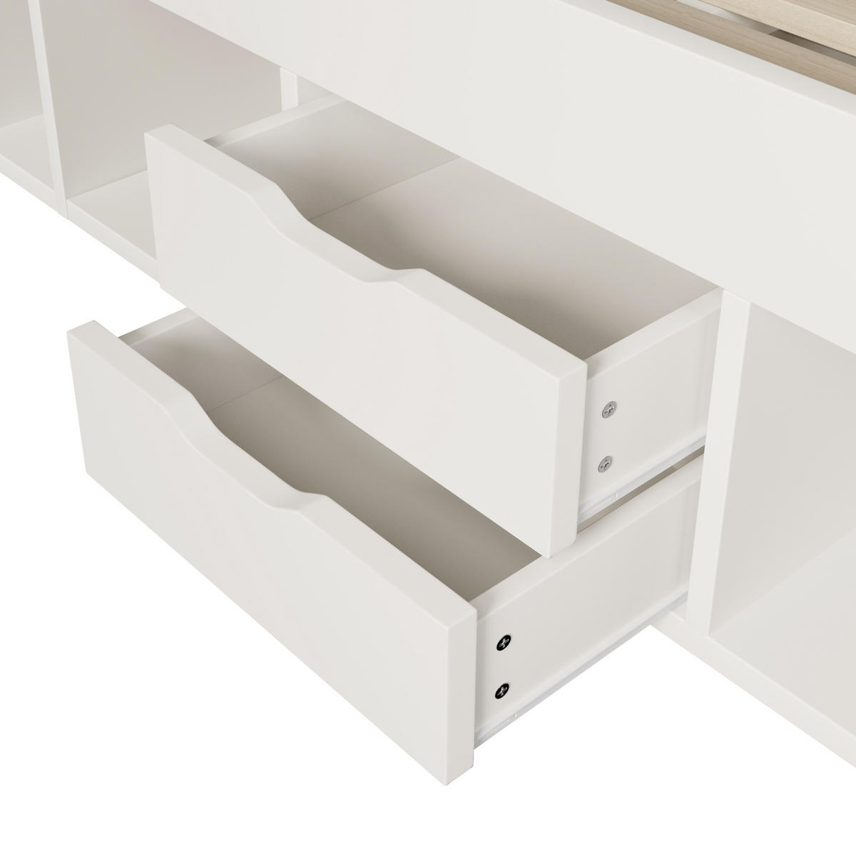 POLSTERBETT 140x200 cm in Weiß mit LED-Beleuchtung & USB-C - Weiß, Holzwerkstoff (140/200cm) - Modfu