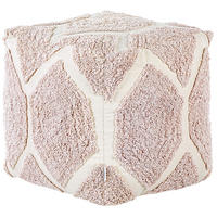 POUF Rojhan 40/40/40 cm - Beige, Naturmaterialien/Textil (40/40/40cm) - Beliani