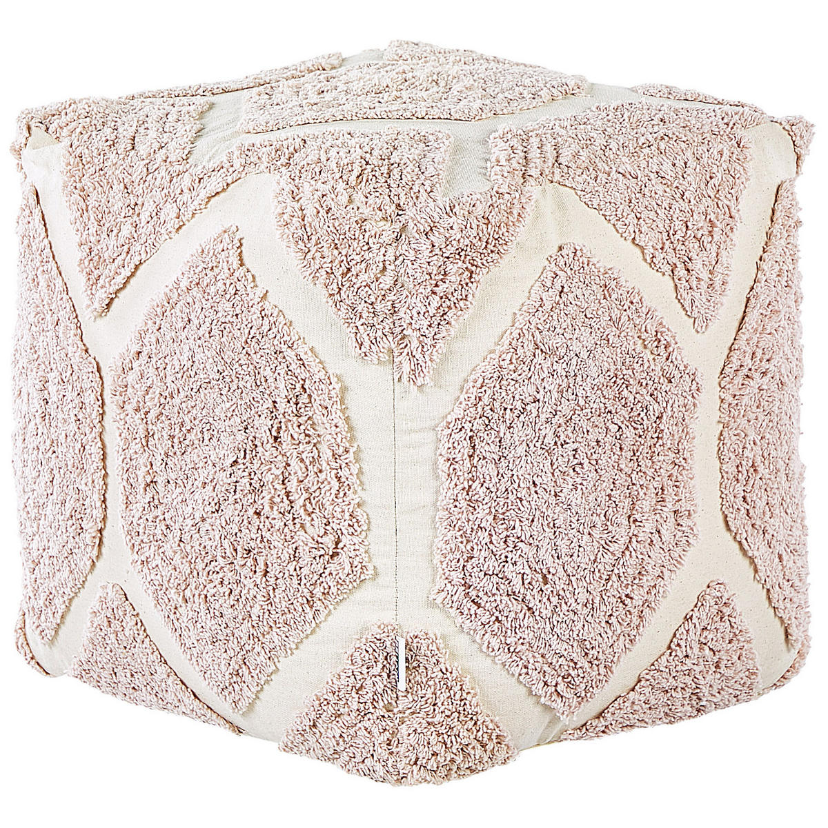 POUF Rojhan 40/40/40 cm - Beige, Naturmaterialien/Textil (40/40/40cm) - Beliani