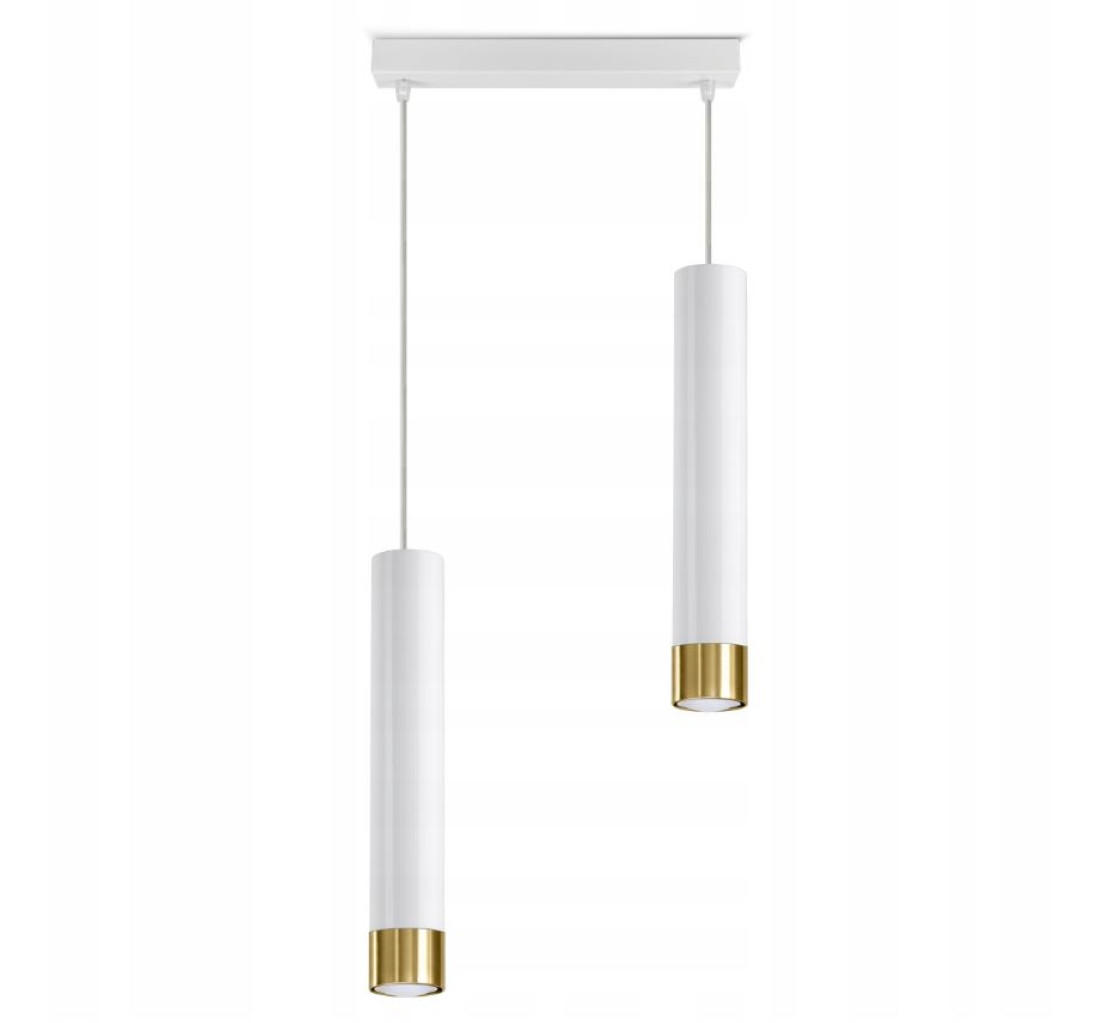 PENDELLEUCHTE Mialno Tube - Goldfarben/Weiß, Metall (8/32/100cm) - kiki design