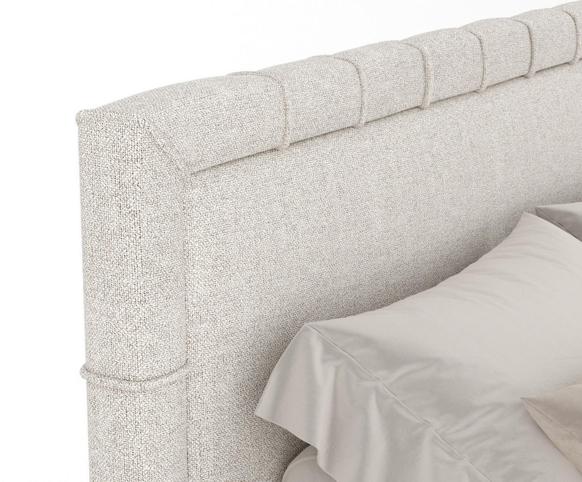 BOXSPRINGBETT Rosabel Hellbeige 200/200 cm mit Matratze und Topper - Beige/Schwarz, Holz/Holzwerkstoff (200/200cm) - Maison de Reve