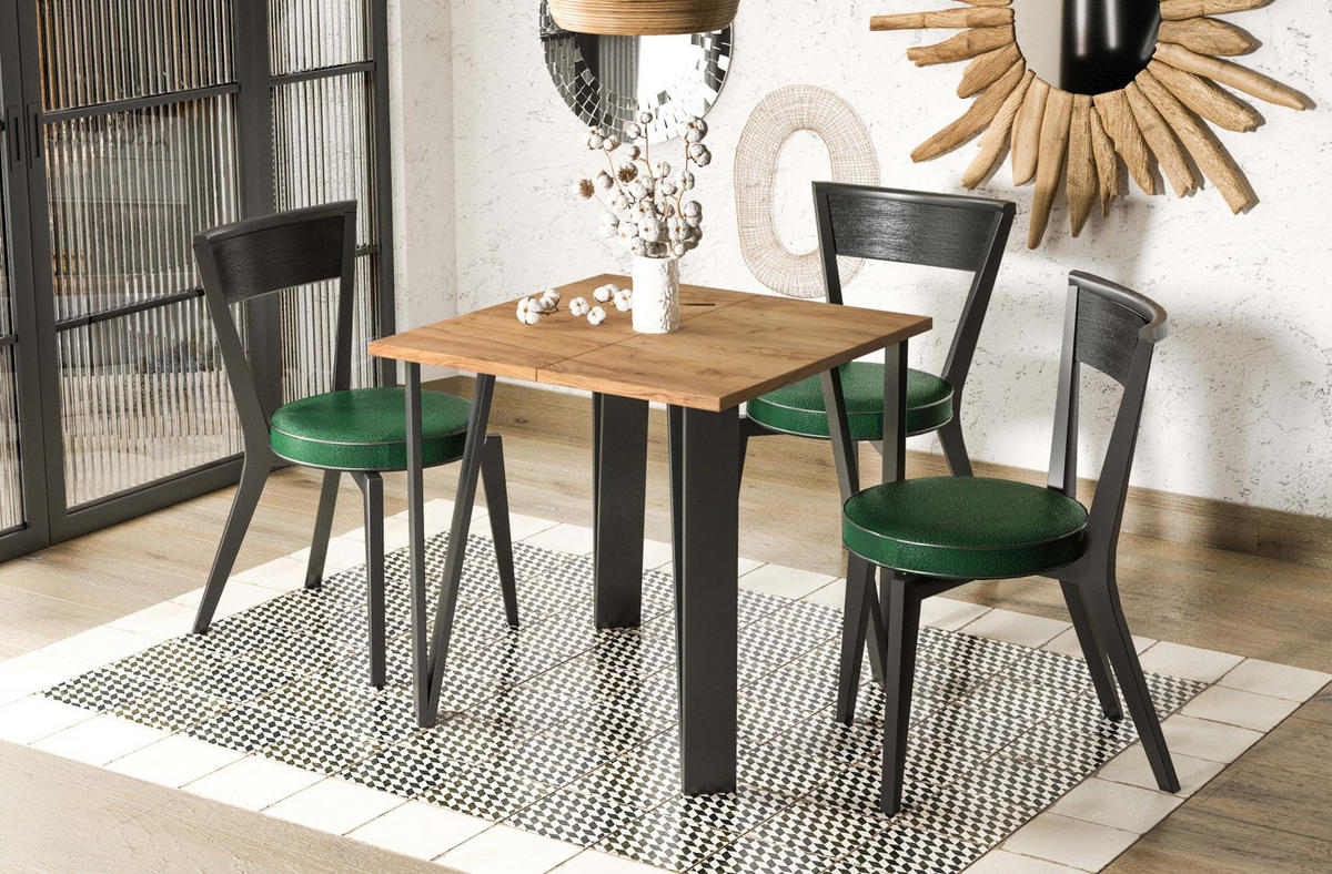 ESSTISCH Adeo ausziehbar bis 170 cm - Eiche Bianco, Holzwerkstoff (80/80/76cm) - Endo-Moebel