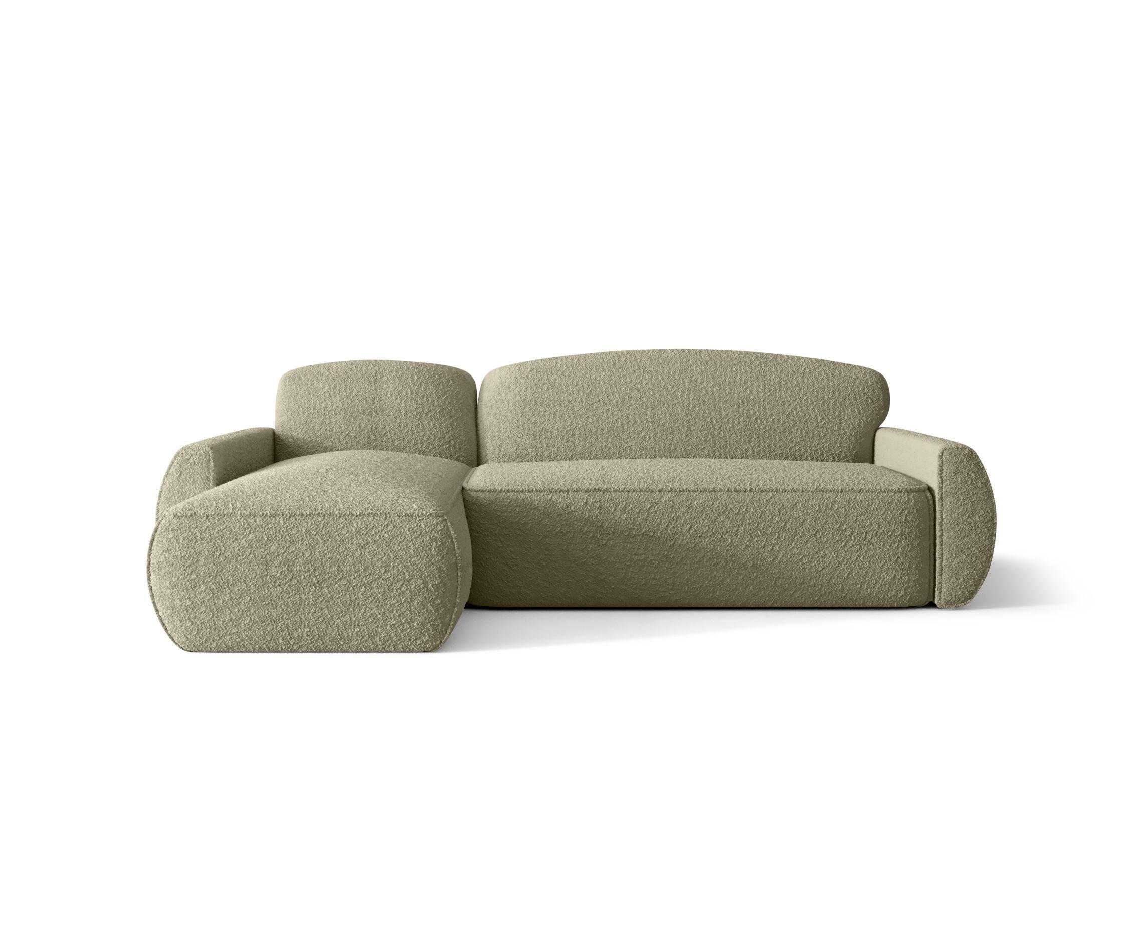 ECKSOFA mit Schlaffunktion LUCAS Quelle 06 Links - Beige, Textil (240/145cm) - Bedante